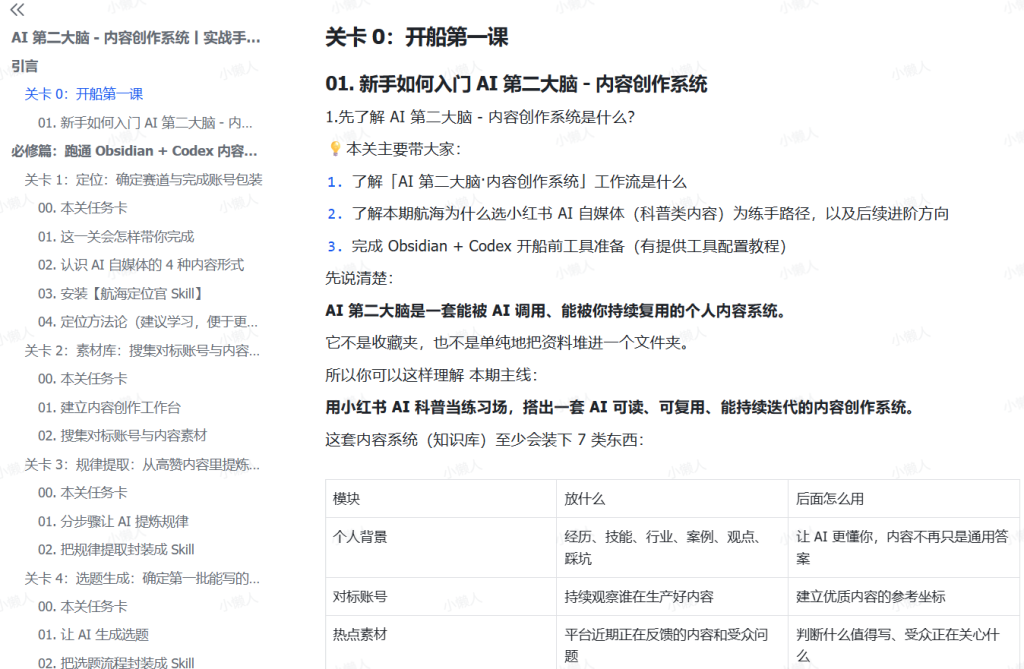 图片[1]-笙财·26年8月大航海实战 | AI 第二大脑 – 内容创作系统-小懒资源